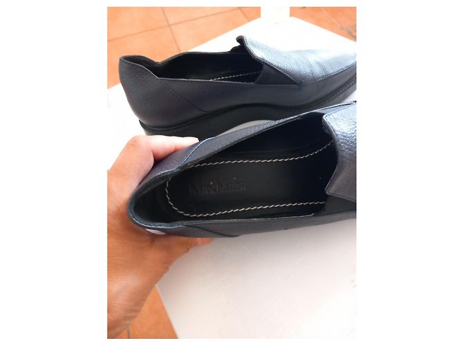 Max Mara Mocassini in pelle blu - vista 6