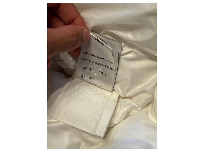 Moncler plumífero mujer blanco marfil con capucha - vista 9