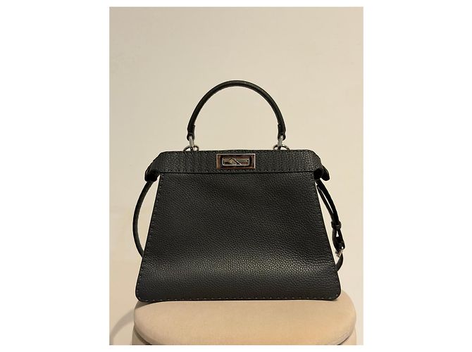 Fendi Peekaboo ISeeU Medium Selleria grigio - vista 18