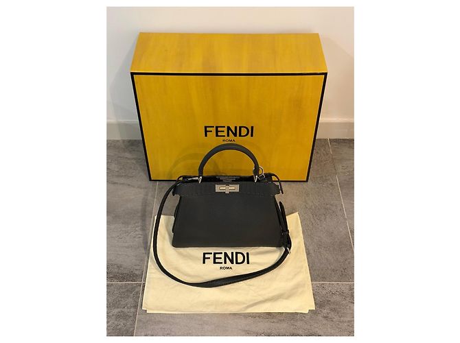 Fendi Peekaboo ISeeU Medium Selleria grigio - vista 2
