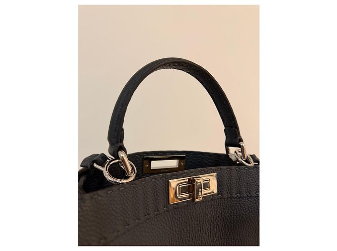 Fendi Peekaboo ISeeU Medium Selleria grigio - vista 7