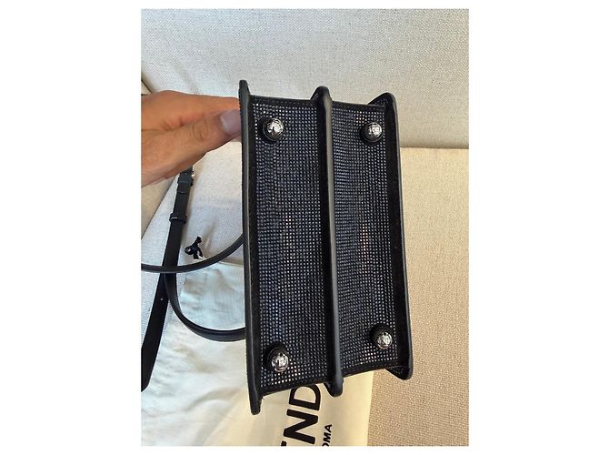 Fendi Peekaboo ISeeU Petite nera con cristalli - vista 11