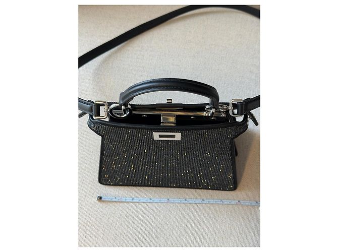 Fendi Peekaboo ISeeU Petite nera con cristalli - vista 17