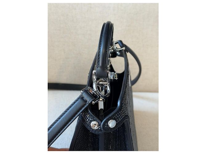 Fendi Peekaboo ISeeU Petite nera con cristalli - vista 20