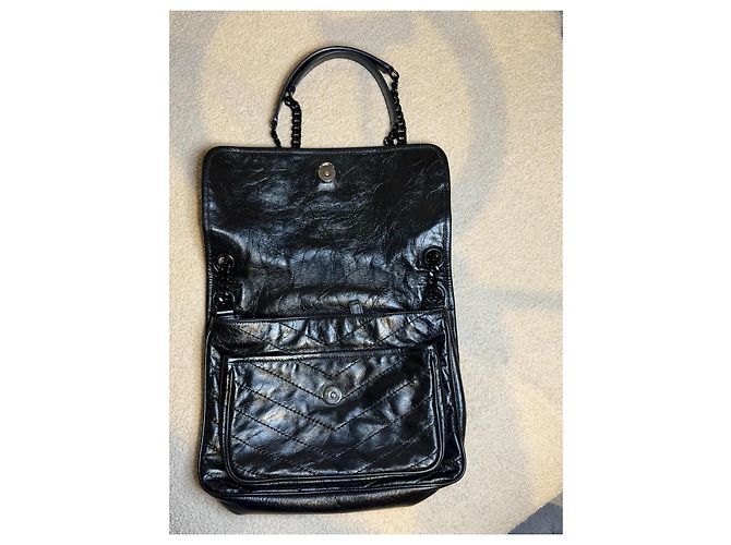 Saint Laurent Niki borsa matelassé con catena nera - vista 12