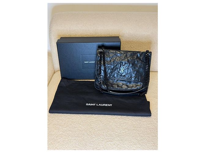 Saint Laurent Niki borsa matelassé con catena nera - vista 2