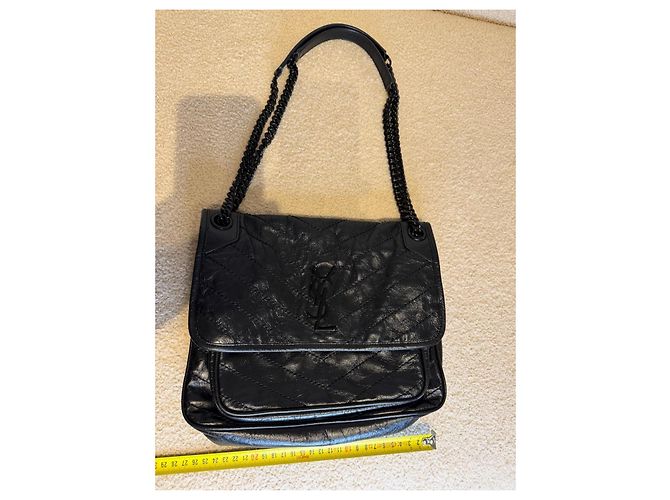 Saint Laurent Niki borsa matelassé con catena nera - vista 20