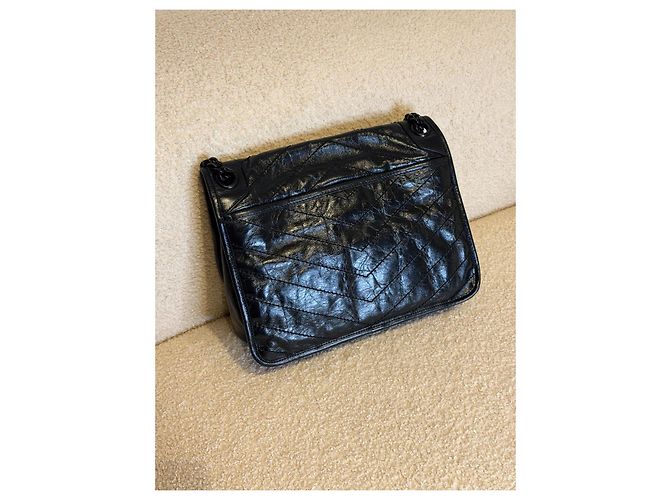 Saint Laurent Niki borsa matelassé con catena nera - vista 4