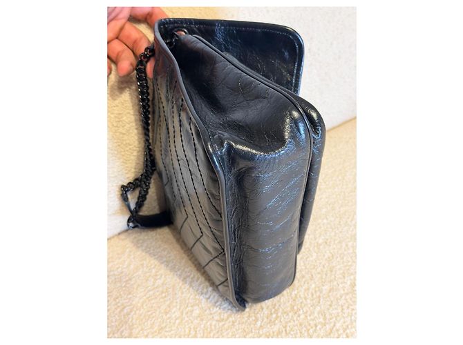 Saint Laurent Niki borsa matelassé con catena nera - vista 8