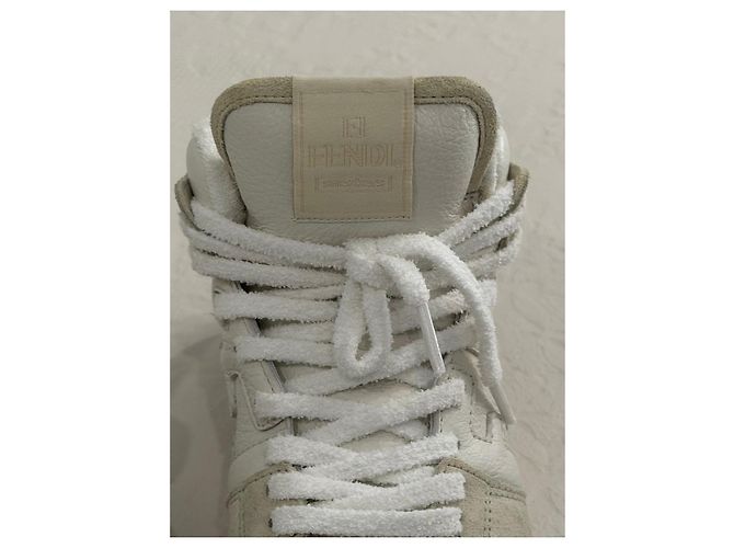 Fendi Match sneakers alte in pelle e suede - vista 18