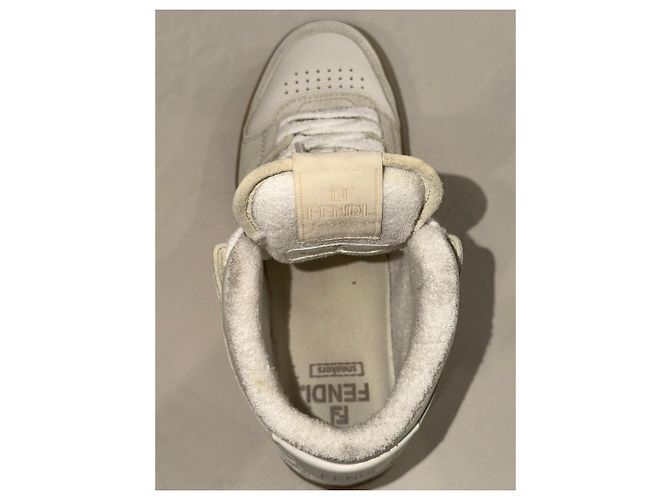 Fendi Match sneakers alte in pelle e suede - vista 19