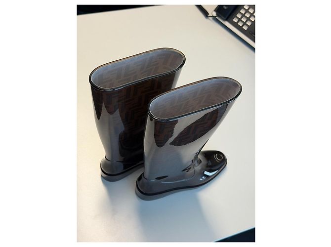 Fendi botas de lluvia con motivo FF marrón - vista 14