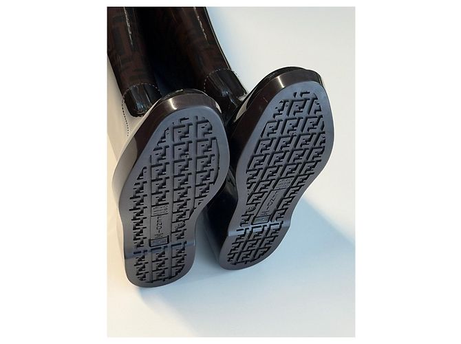 Fendi botas de lluvia con motivo FF marrón - vista 3