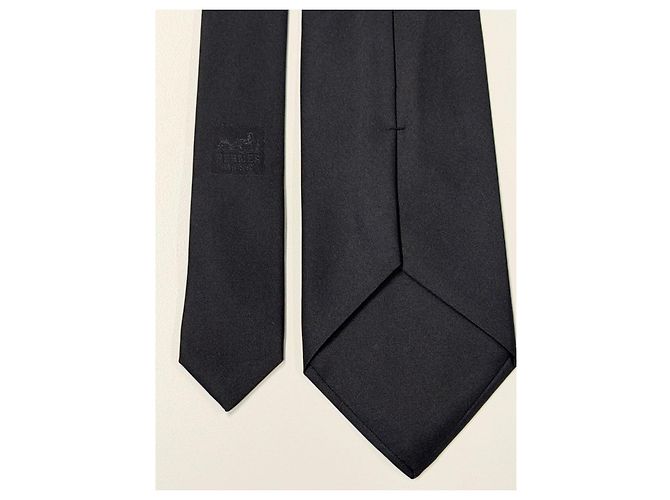 Hermès black silk tie - view 5