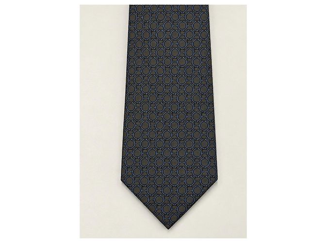 Hermès brown silk tie - view 2
