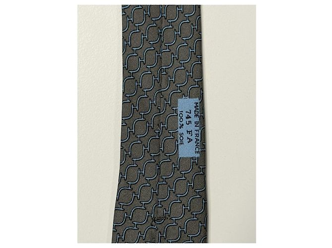 Hermès brown silk tie - view 4