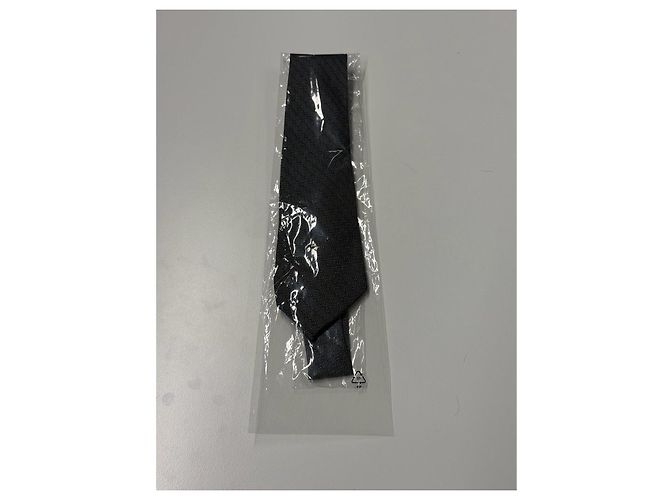Hermès brown silk tie - view 9