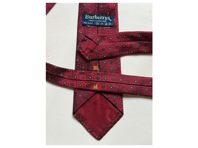 Burberry cravatta in seta rossa - vista 10