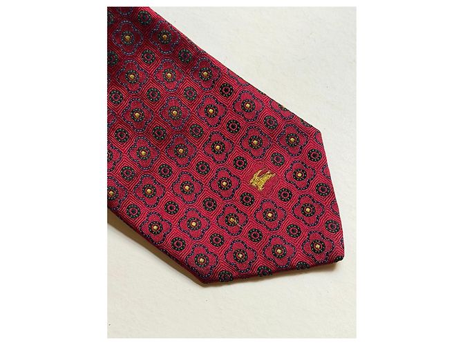 Burberry cravatta in seta rossa - vista 2