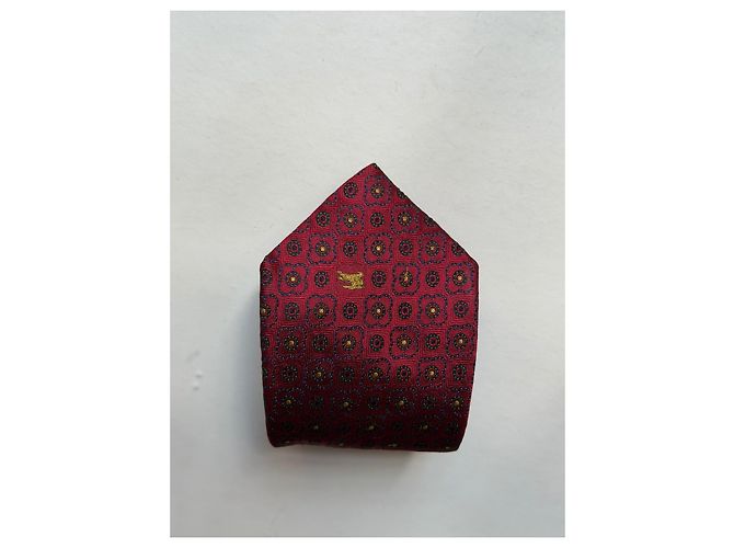 Burberry cravatta in seta rossa - vista 3
