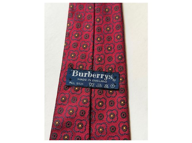 Burberry cravatta in seta rossa - vista 6