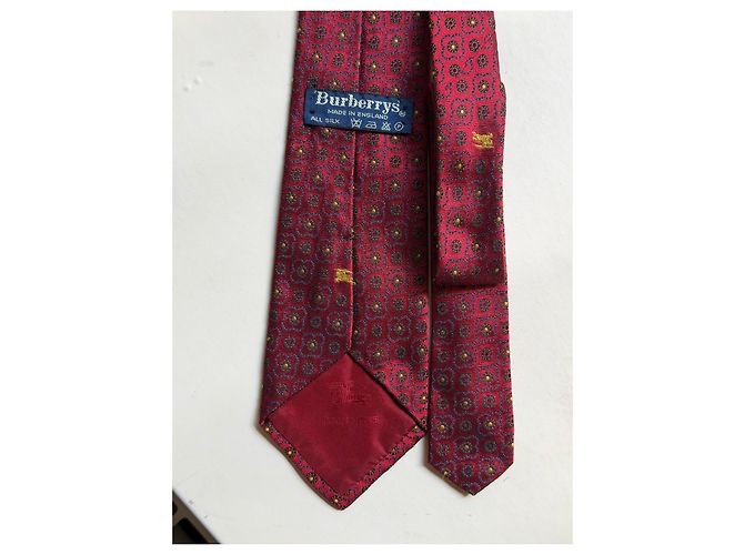 Burberry cravatta in seta rossa - vista 7