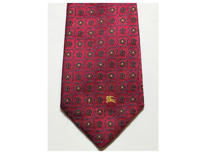 Burberry cravatta in seta rossa - vista 9