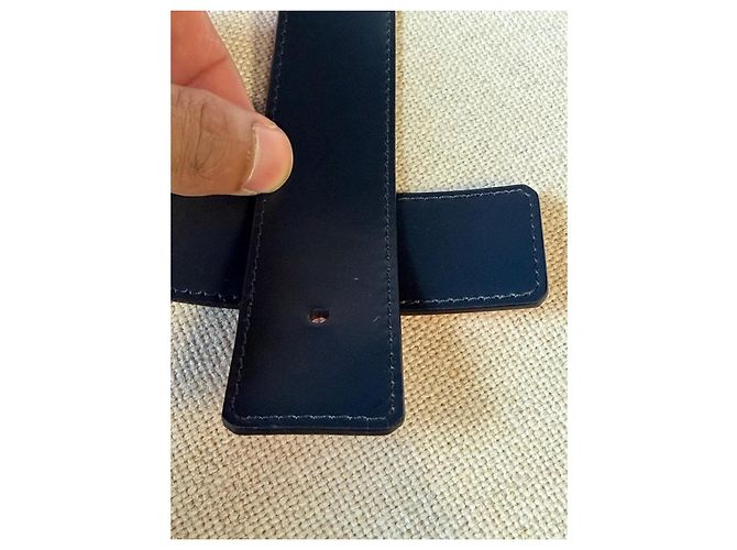 Louis Vuitton cintura LV Initiales reversibile rossa e blu - vista 16