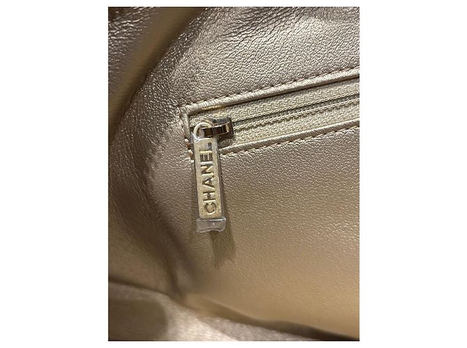 Borsa Crescent Chanel in pelle matelassé nera e perle - vista 12