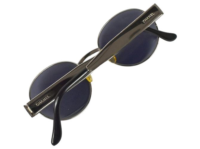 Chanel Occhiali da sole con lenti blu Silver Logo 06933 - vista 6
