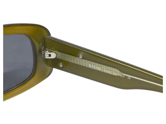 Fendi FF Logo Sonnenbrille - Dunkelgrün/Navy - Ansicht 5
