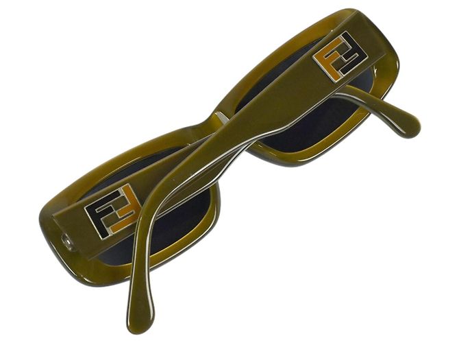 Fendi FF Logo Sonnenbrille - Dunkelgrün/Navy - Ansicht 6