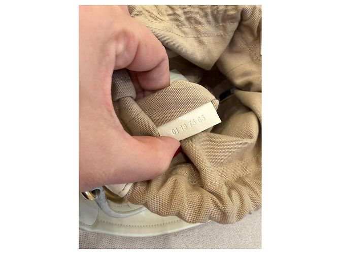 Chloé Borsa a Secchiello in Pelle Bianca a Righe - vista 12