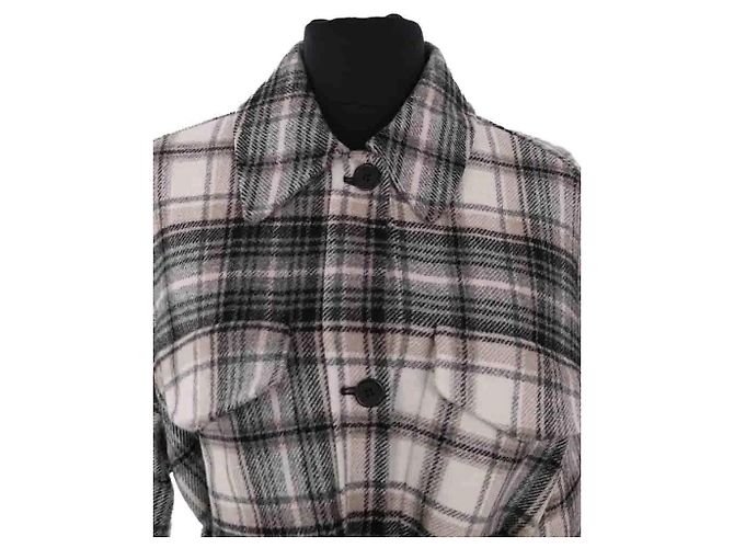 Maje Jacke aus grauer Wolle - Ansicht 2