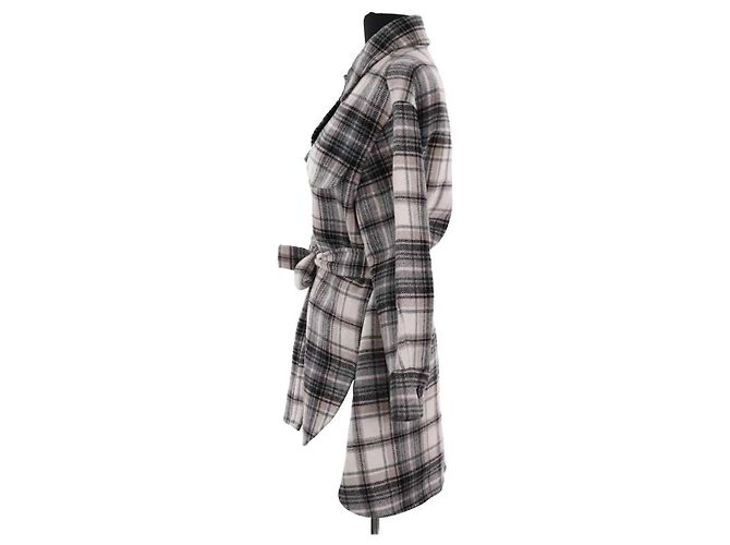 Maje Jacke aus grauer Wolle - Ansicht 3