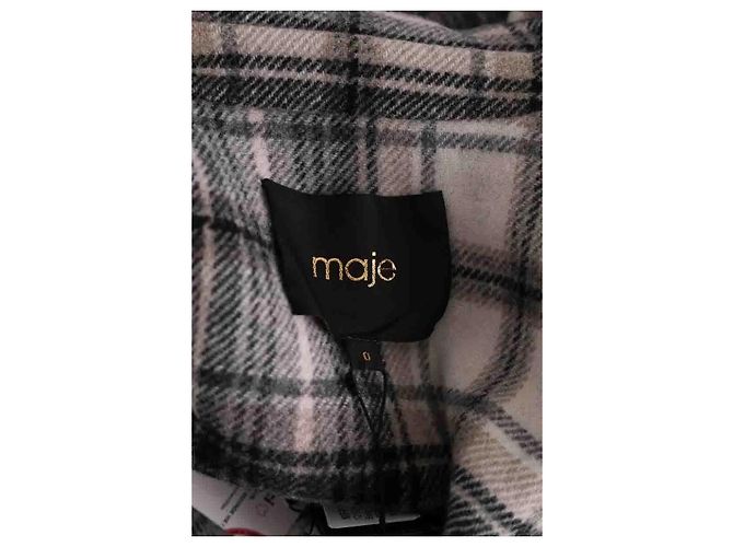 Maje Jacke aus grauer Wolle - Ansicht 5