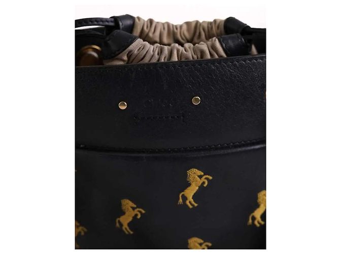 Chloé Roy borsa a secchiello in pelle nera - vista 3
