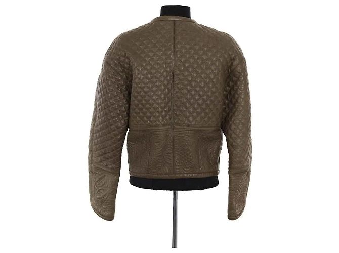Barbara Bui Lederjacke Khaki - Ansicht 4