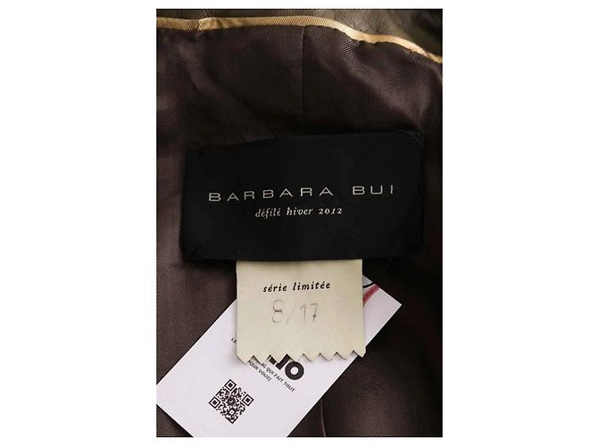 Barbara Bui Lederjacke Khaki - Ansicht 5