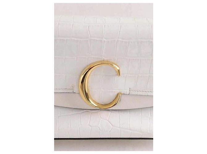 Chloé Borsa Chloe C bianca - vista 3