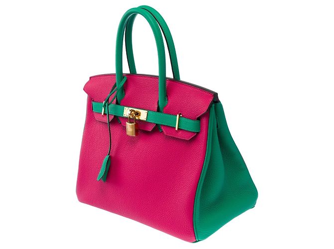 Hermès Borsa HERMES Birkin 30 in Pelle Rosa - 104079 - vista 6