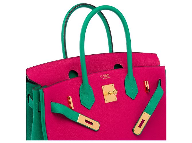 Hermès Borsa HERMES Birkin 30 in Pelle Rosa - 104079 - vista 7