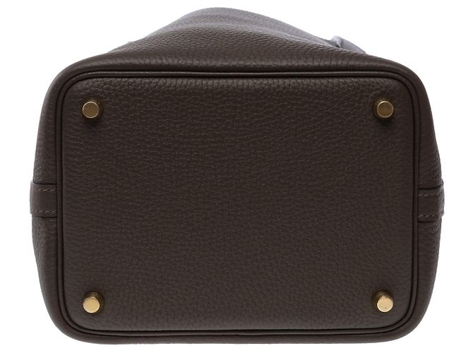 Hermès Borsa HERMES Picotin in Pelle Marrone - 104080 - vista 11