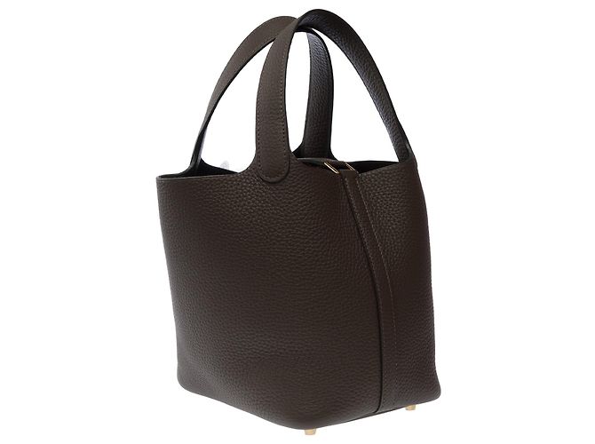 Hermès Borsa HERMES Picotin in Pelle Marrone - 104080 - vista 2