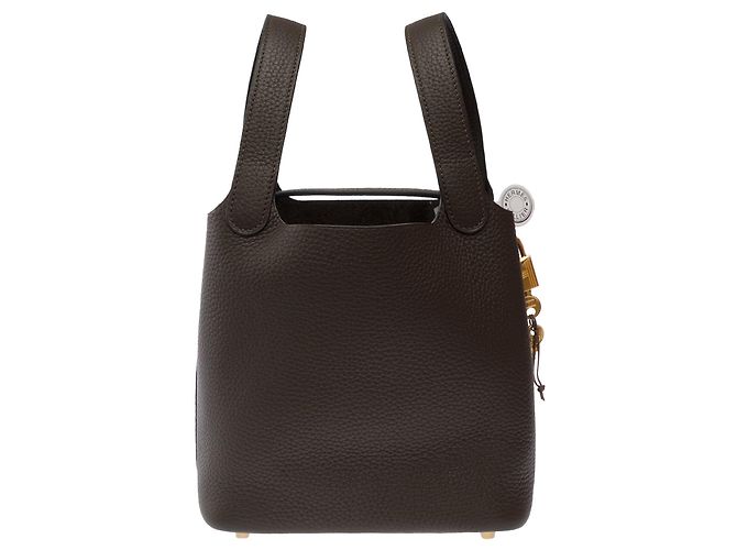 Hermès Borsa HERMES Picotin in Pelle Marrone - 104080 - vista 4