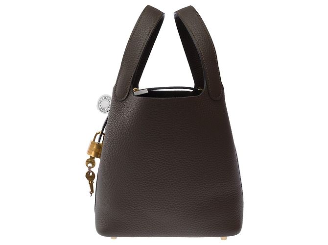 Hermès Borsa HERMES Picotin in Pelle Marrone - 104080 - vista 5