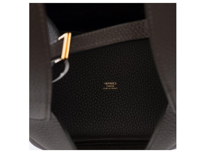 Hermès Borsa HERMES Picotin in Pelle Marrone - 104080 - vista 9