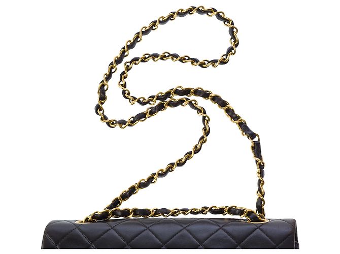 Sac CHANEL Timeless/Classique en Cuir Marron - 104056 - vue 10
