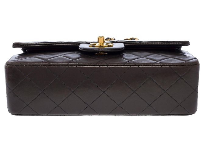 Sac CHANEL Timeless/Classique en Cuir Marron - 104056 - vue 11