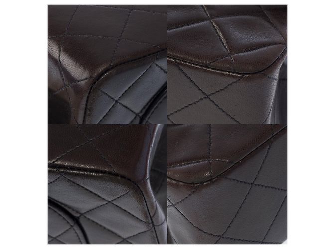 Sac CHANEL Timeless/Classique en Cuir Marron - 104056 - vue 12